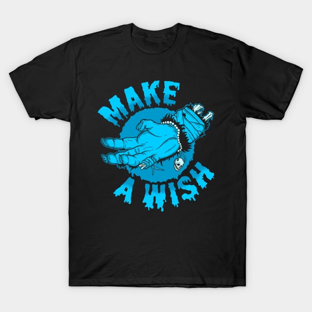 Make a Wish (blue) T-Shirt by Spazzy Newton